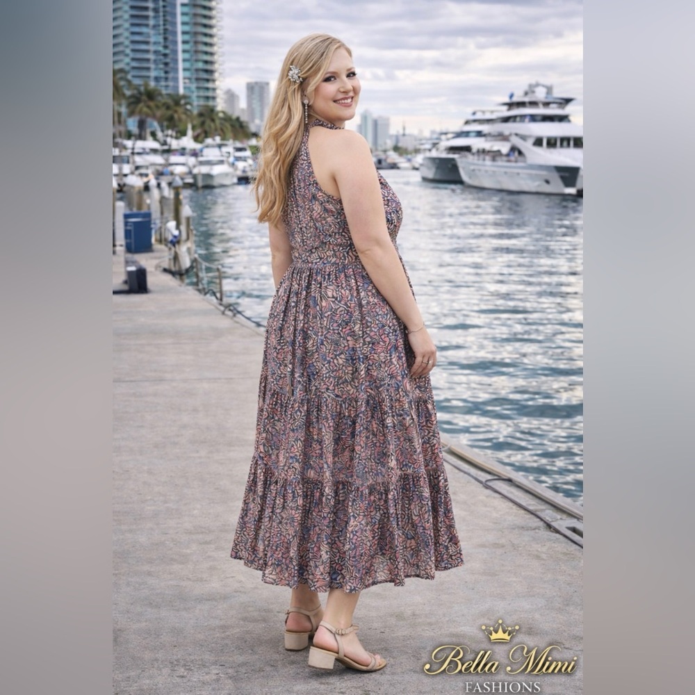 Floral Halter Maxi Dress by Rhea size Small  🌸🌹🌺
BRB SL 5 - Picture 2 of 5
